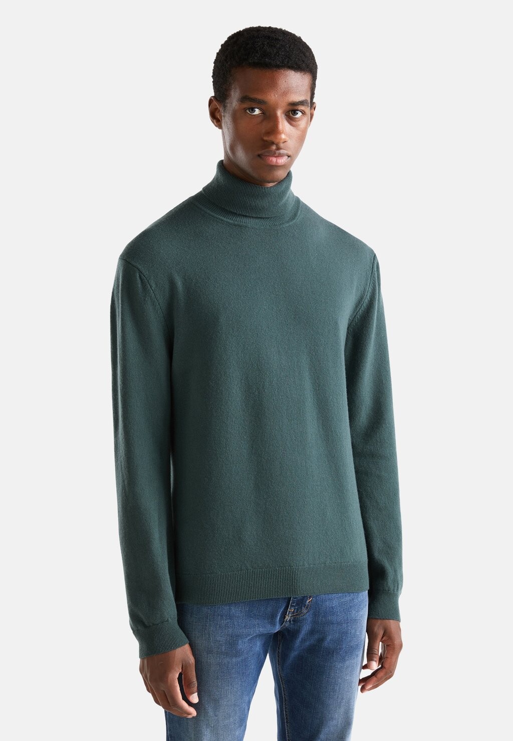 

Свитер Dark Turtleneck In Pure United Colors of Benetton, зеленый