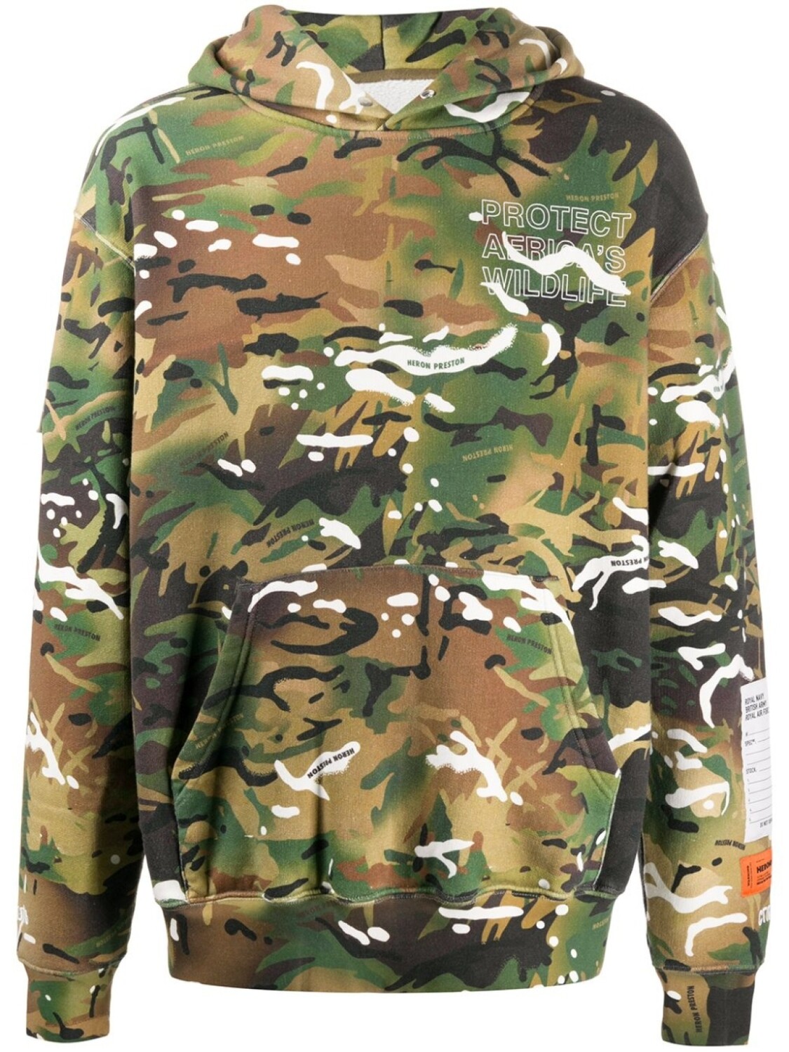 

Heron Preston худи с камуфляжным принтом, зеленый