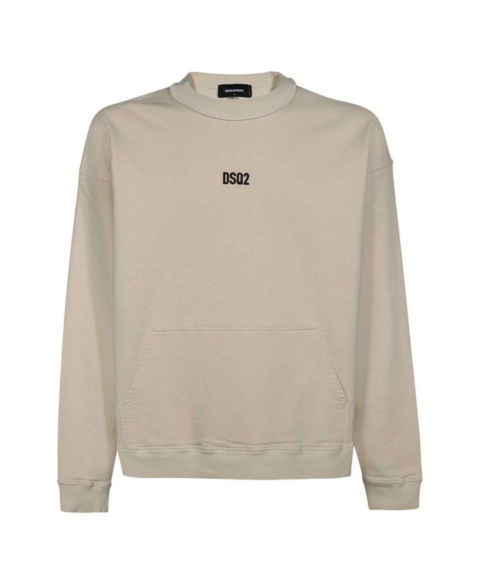 

Хлопковая толстовка с логотипом Dsquared2, бежевый