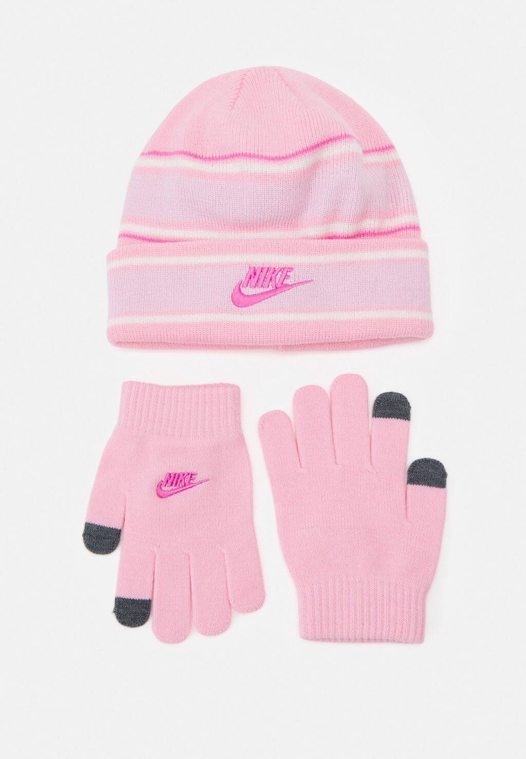 

Перчатки Stripe Beanie Set Unisex Nike, цвет medium soft pink