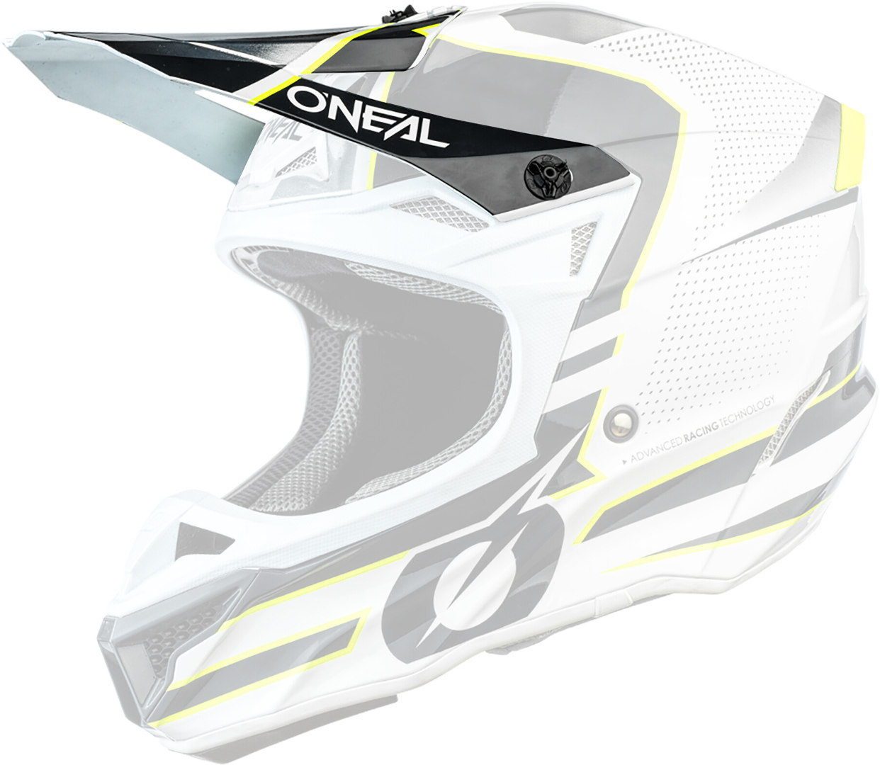 цена Козырек шлема Oneal 5Series Polyacrylite Sleek, серый/белый