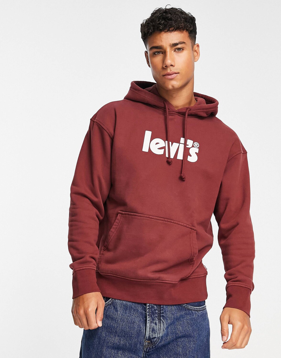 

Худи бордово-красного цвета с логотипом Levi's