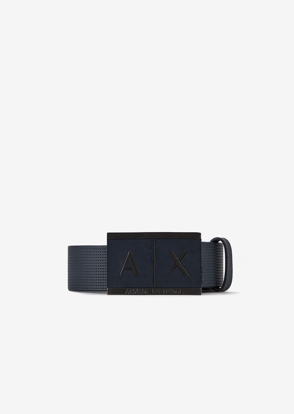 

Кожаный ремень с пряжкой-логотипом Armani Exchange, синий