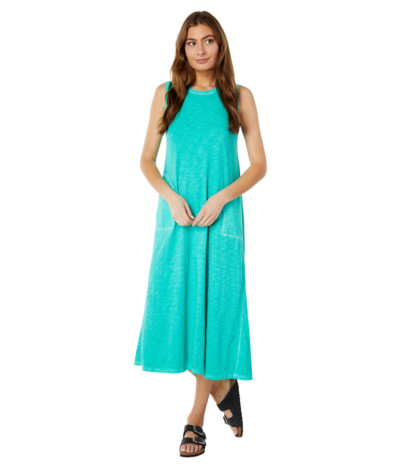 

Платье Elliott Lauren, Enzyme Washed Jersey Sleeveless Maxi Dress with Pockets