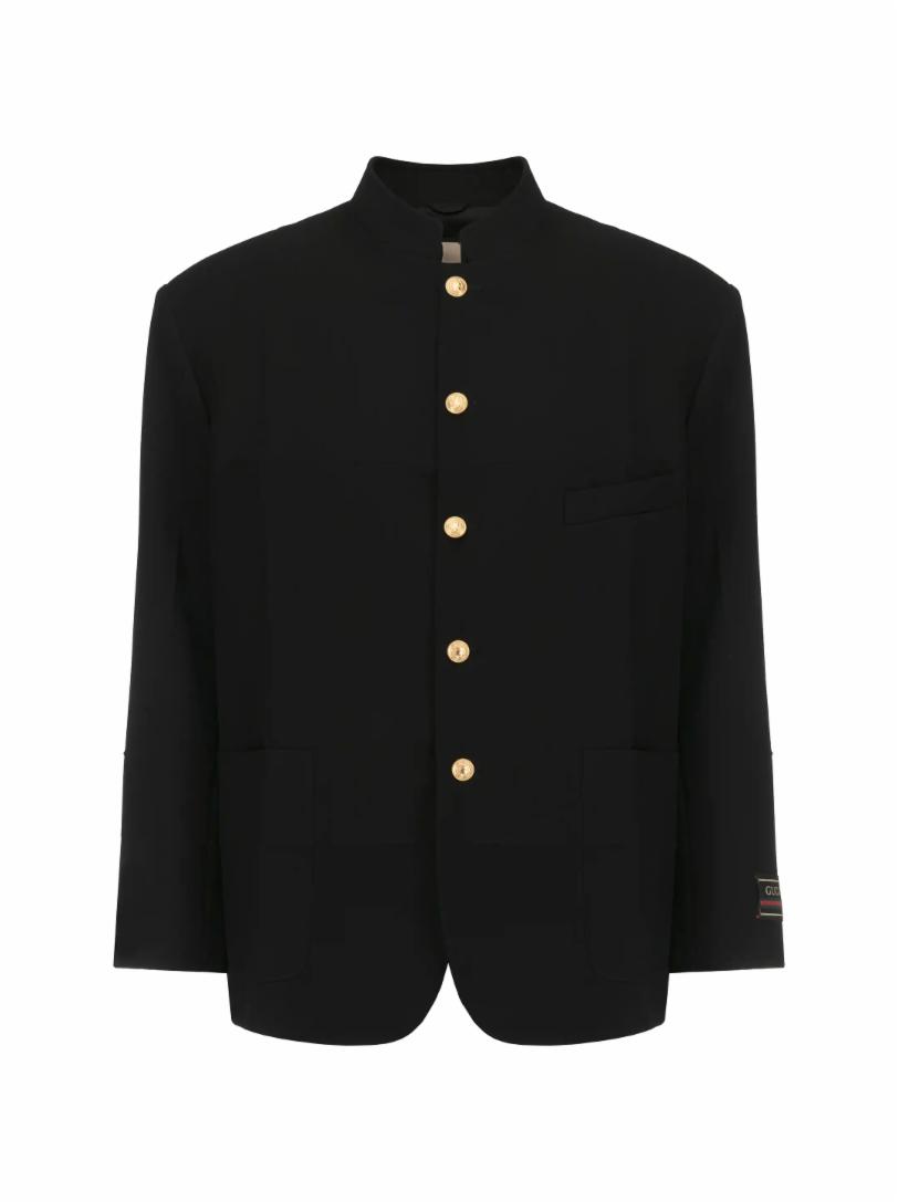 Шерстяной однобортный пиджак Gucci пиджак thom krom силуэт прямой однобортный размер 52 бежевый