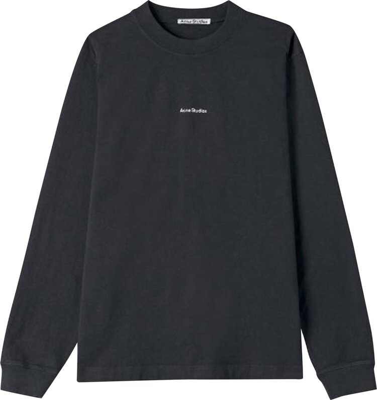 

Футболка Acne Studios Logo Long-Sleeve T-Shirt 'Black', черный