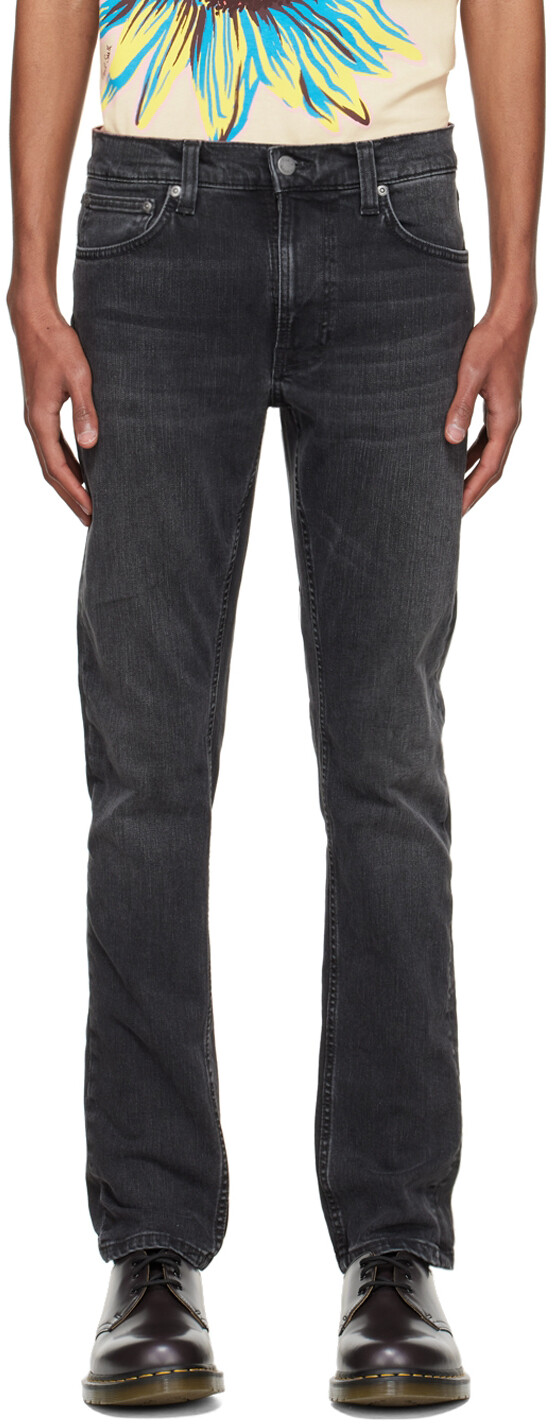 

Черные зауженные зауженные джинсы Lean Dean Nudie Jeans