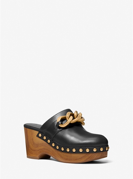 

Сабо Michael Michael Kors Scarlett Embellished Leather Platform, чёрный