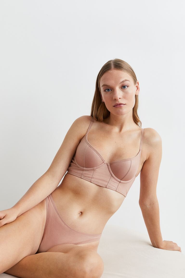 

Бюстгальтер с эффектом пуш-ап H&M, бежевый