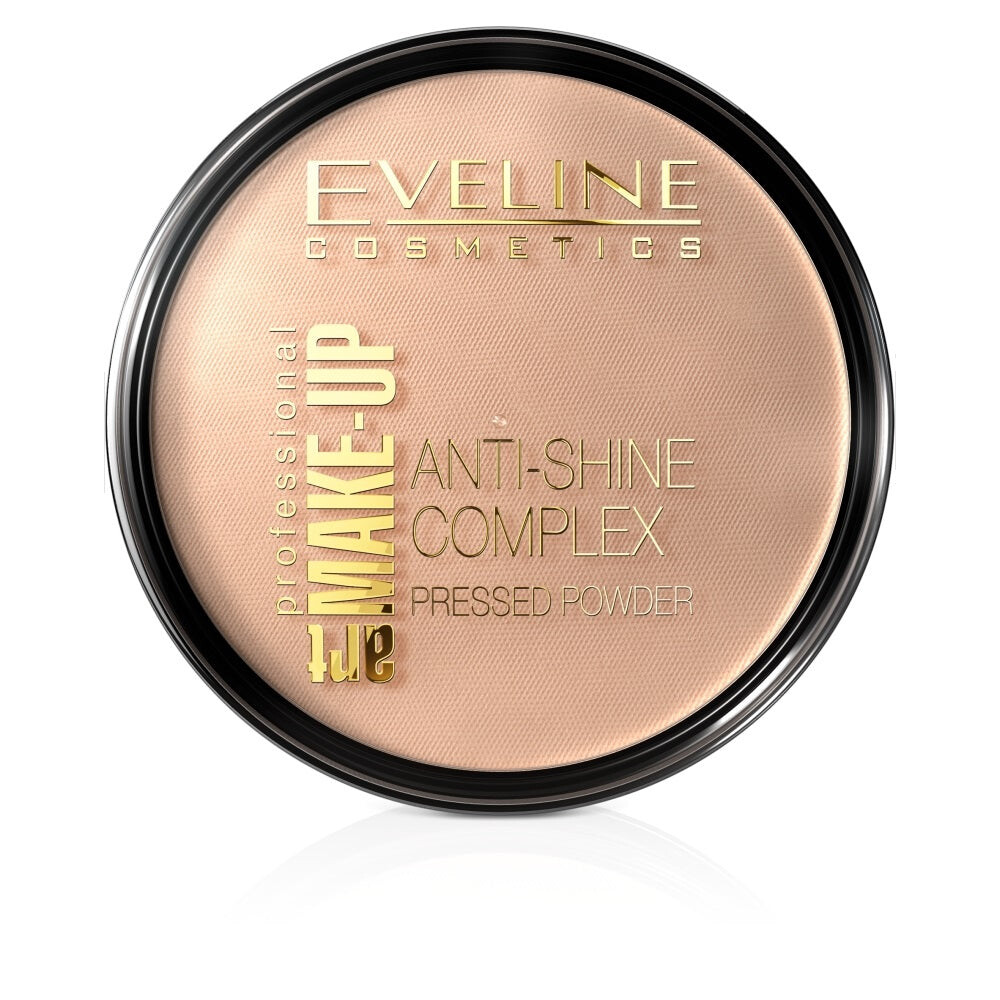 

Eveline Cosmetics Art Make-Up Anti-Shine Complex Pressed Powder Матирующая минеральная пудра с шелком 34 Medium Beige 14г