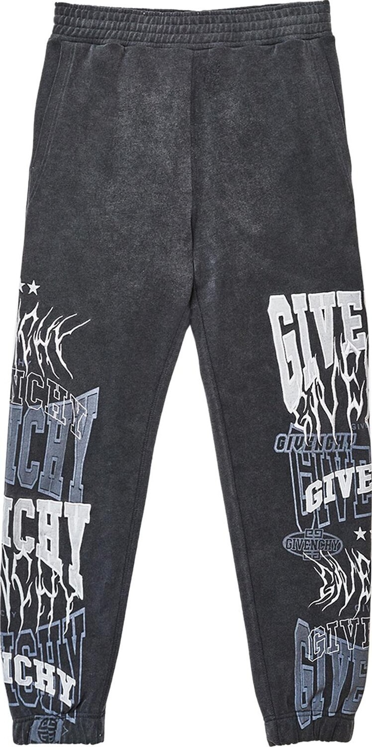 

Брюки для бега Givenchy Slim Fit Print Jogging 'Black', черный