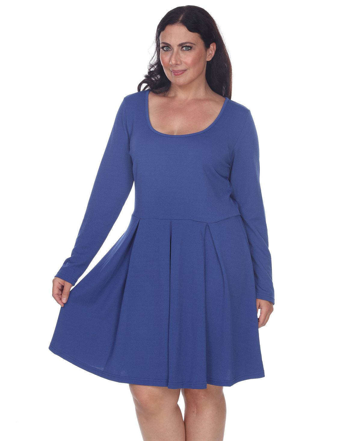 Женское платье больших размеров jenara White Mark, синий цена и фото