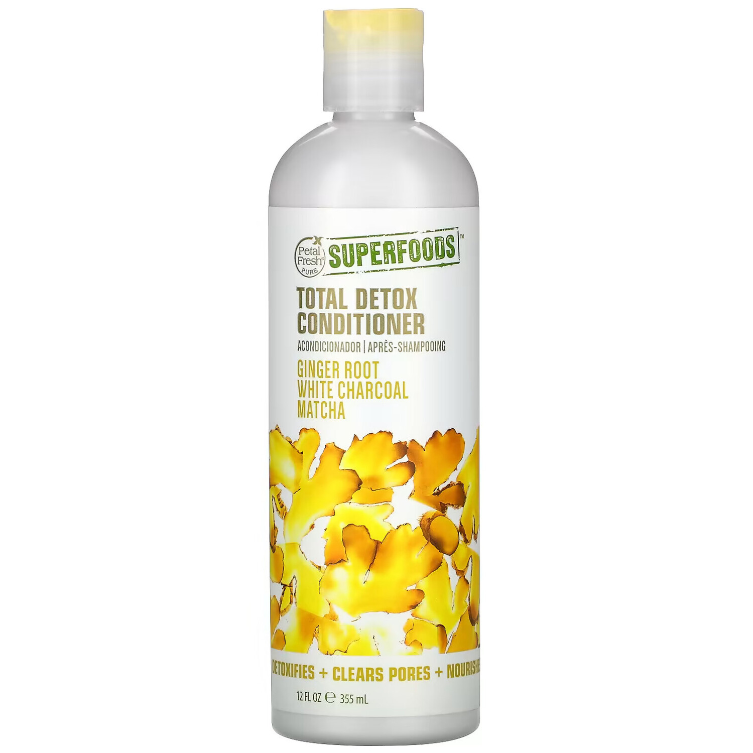 

Petal Fresh, Total Detox Conditioner, корень имбиря, белый уголь, матча, 355 мл (12 жидк. Унций)