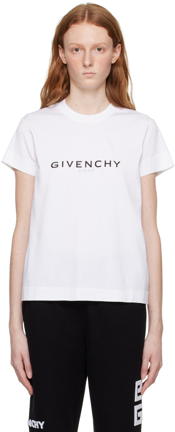 

Белая футболка с выворотом Givenchy, Белый