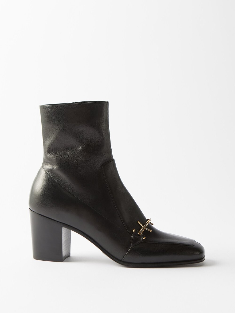 

Кожаные ботильоны beau 75 с цепочкой Saint Laurent, черный