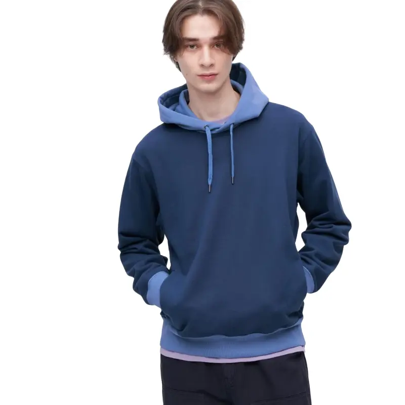 

Толстовка Uniqlo Colour Block Sweat Hoodie, синий