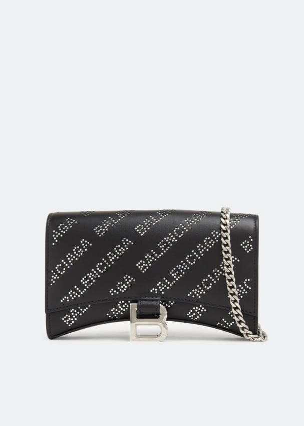 

Кошелек BALENCIAGA Hourglass chain wallet, черный