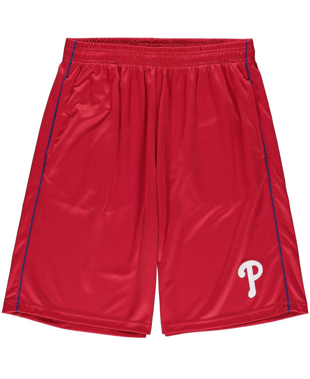 

Мужские красные шорты philadelphia phillies big tall mesh Majestic, красный