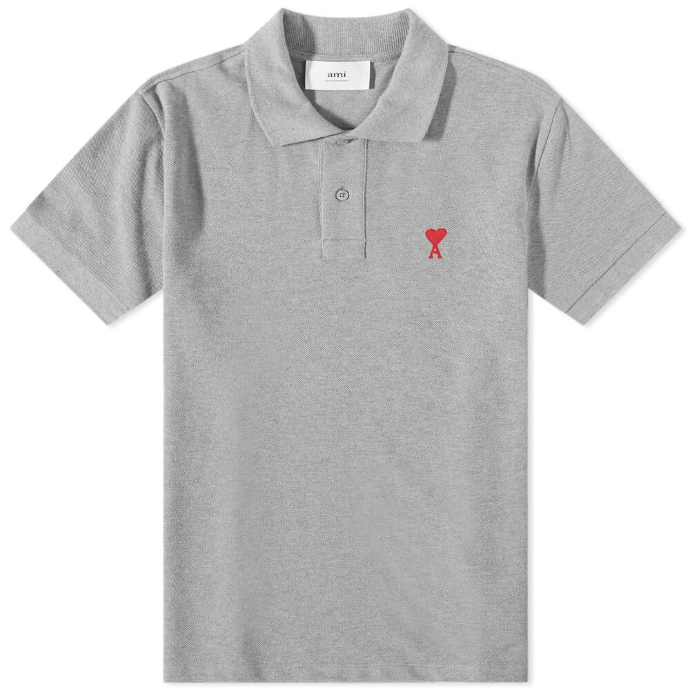 

Футболка AMI Small A Heart Polo, Серый