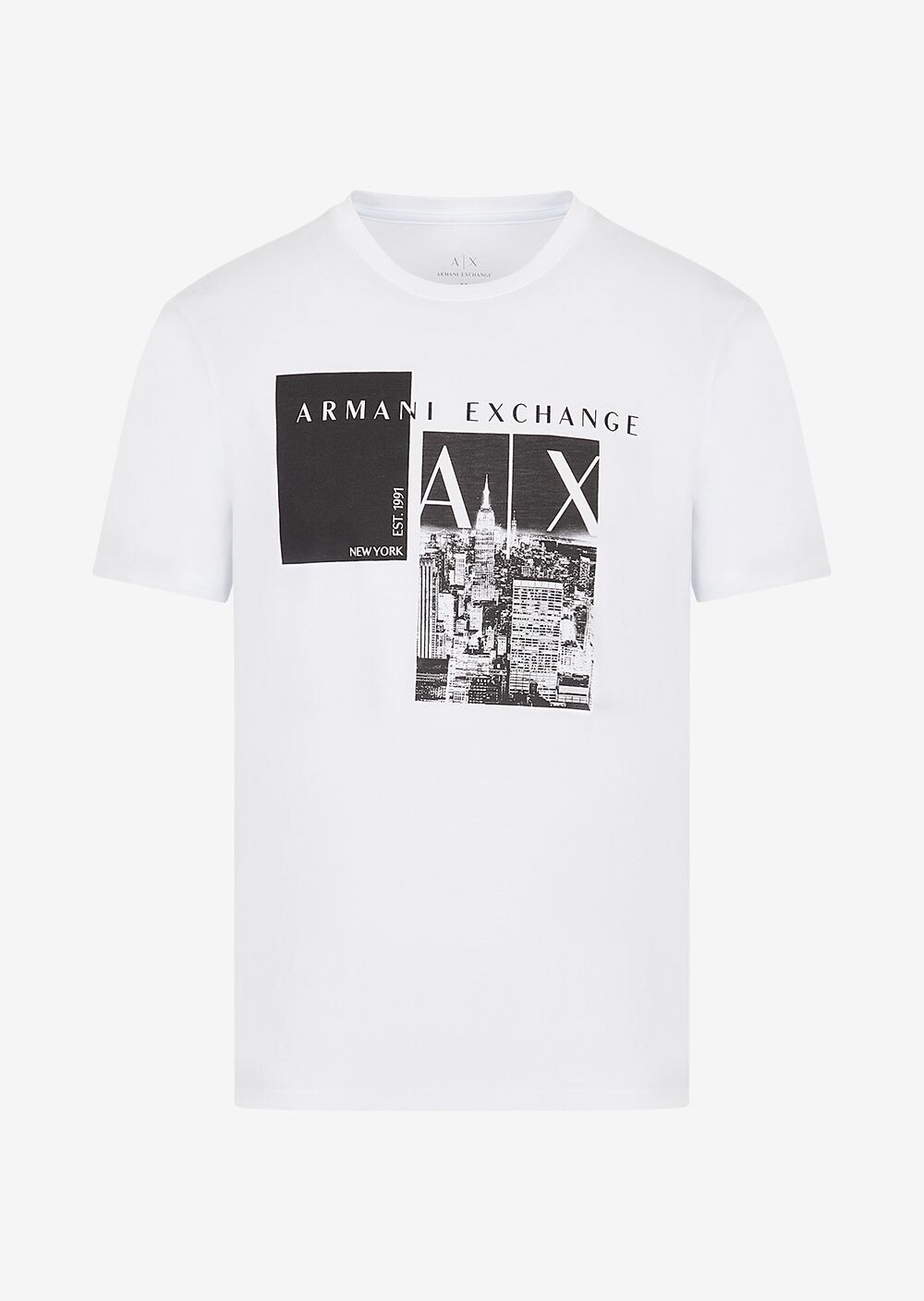 

Футболка стандартного кроя из органического хлопка Armani Exchange, белый