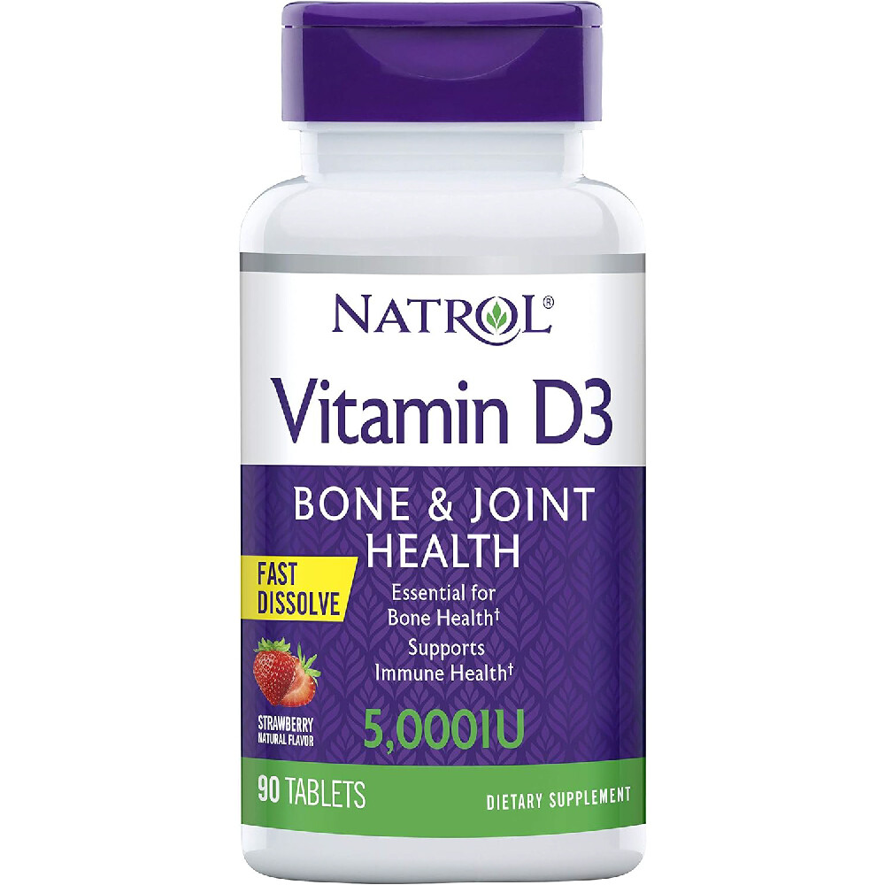 

Витамин D3 Natrol Vitamin Fast Dissolve 5000 МЕ, 125 мкг, клубника 3x90 шт