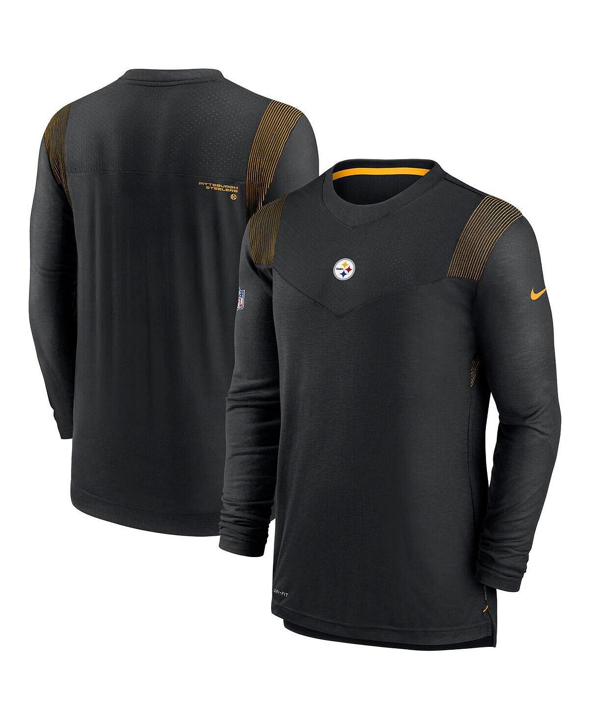 

Мужская черная футболка с длинным рукавом pittsburgh steelers sideline player uv performance Nike, черный