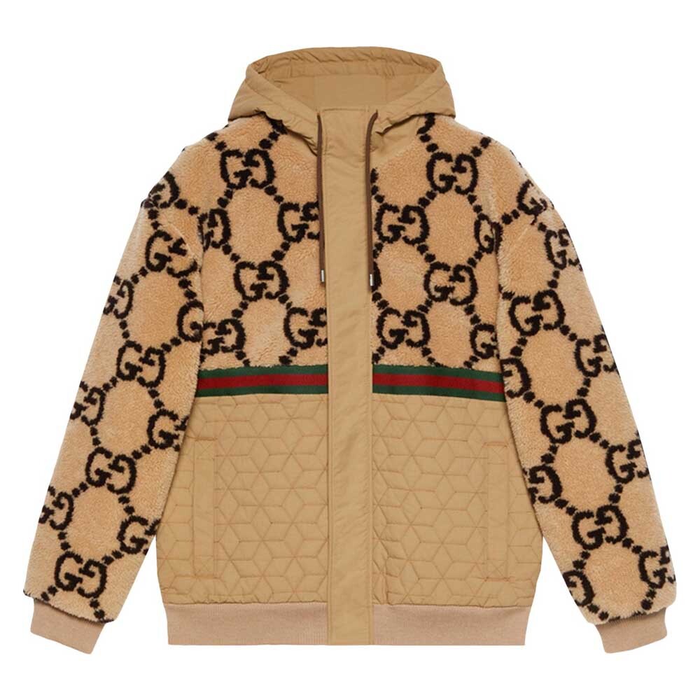 

Куртка Gucci GG Jacquard, бежевый/черный