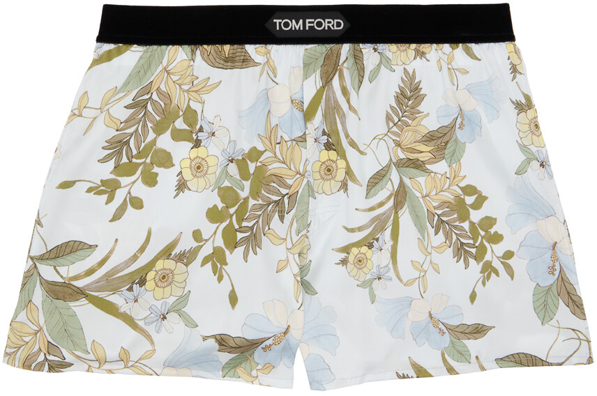 

Синие боксеры с винтажным цветочным принтом TOM FORD