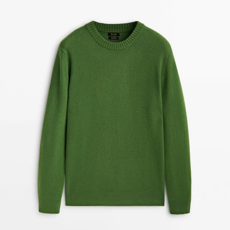 

Свитер Massimo Dutti Wool And Cashmere Blend, зеленый
