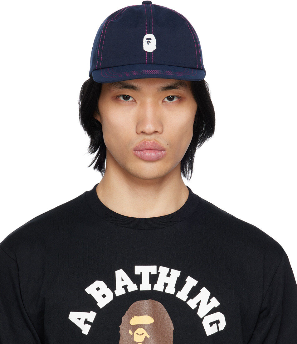 

Темно-синяя одноточечная кепка BAPE