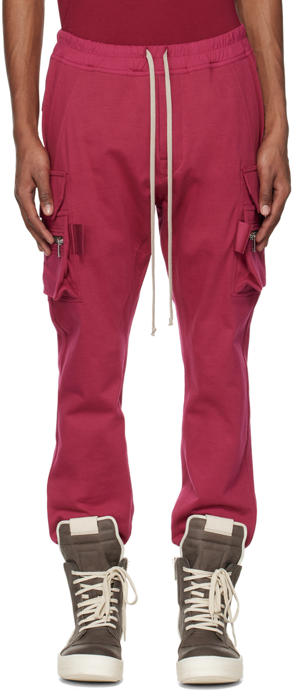 Розовые брюки карго Mastodon Rick Owens