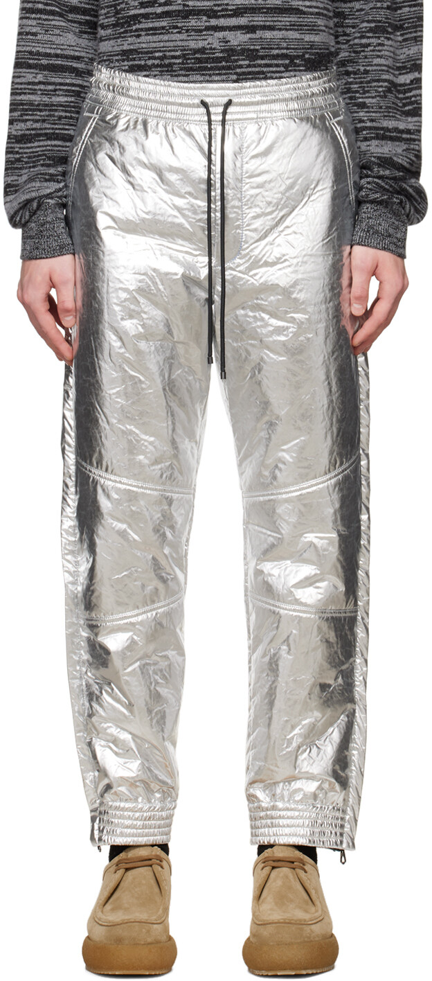 

Серебряные брюки с эффектом металлик Dries Van Noten