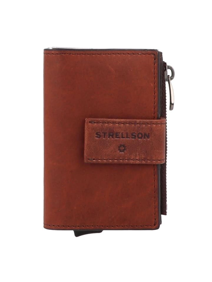 

Кошелек Strellson Brick Lane RFID Schutz Leder 7 cm, цвет darkbrown