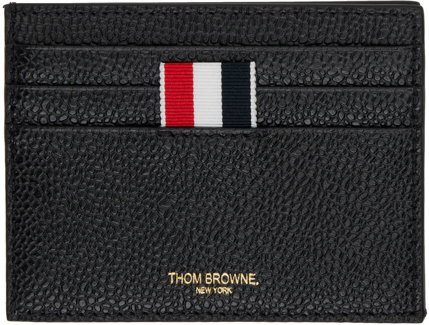 

Черная кожаная визитница Thom Browne