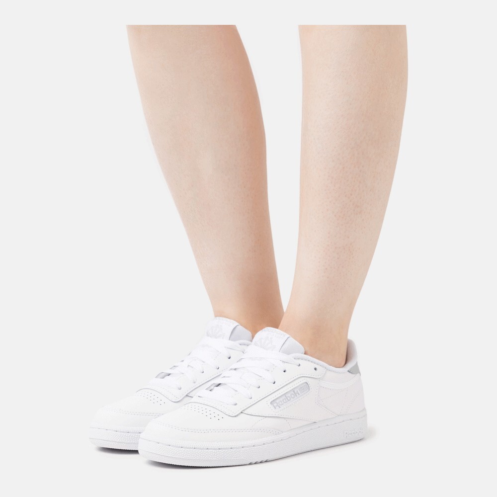 

Кроссовки Reebok Classic Club C 85, footwear white/pure grey/silver metallic