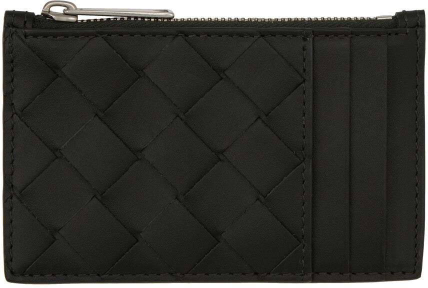 

Зеленая визитница на молнии Bottega Veneta