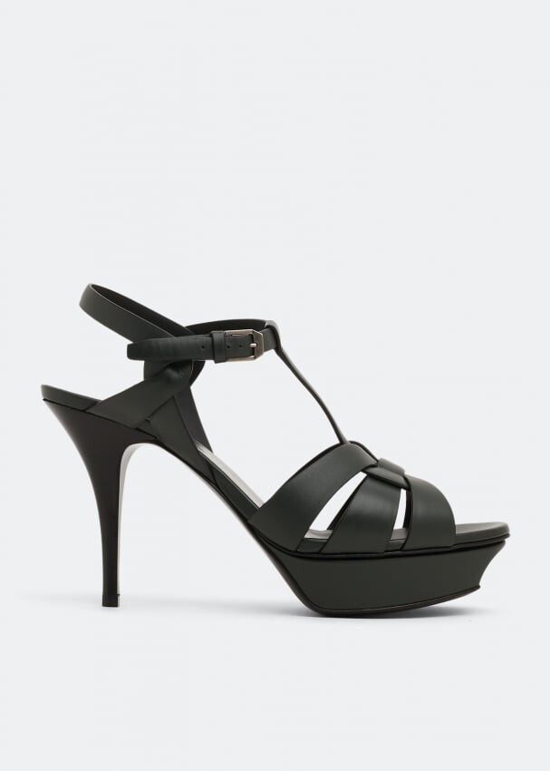 

Сандалии SAINT LAURENT Tribute platform sandals, зеленый