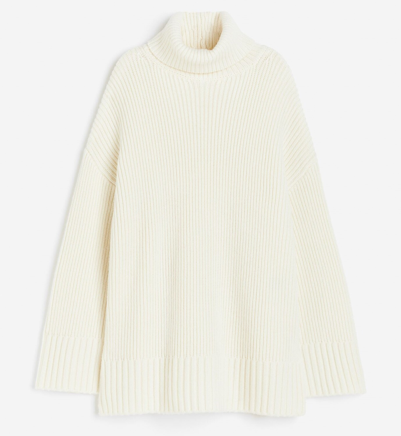 

Свитер H&M Oversized Turtleneck, кремовый, Бежевый