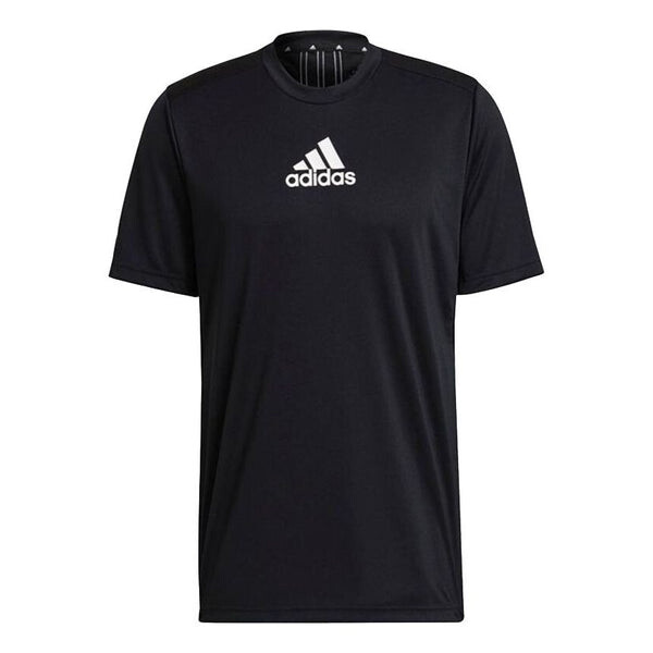 

Футболка Adidas Logo Printing Training Sports Round Neck Short Sleeve Black, Черный