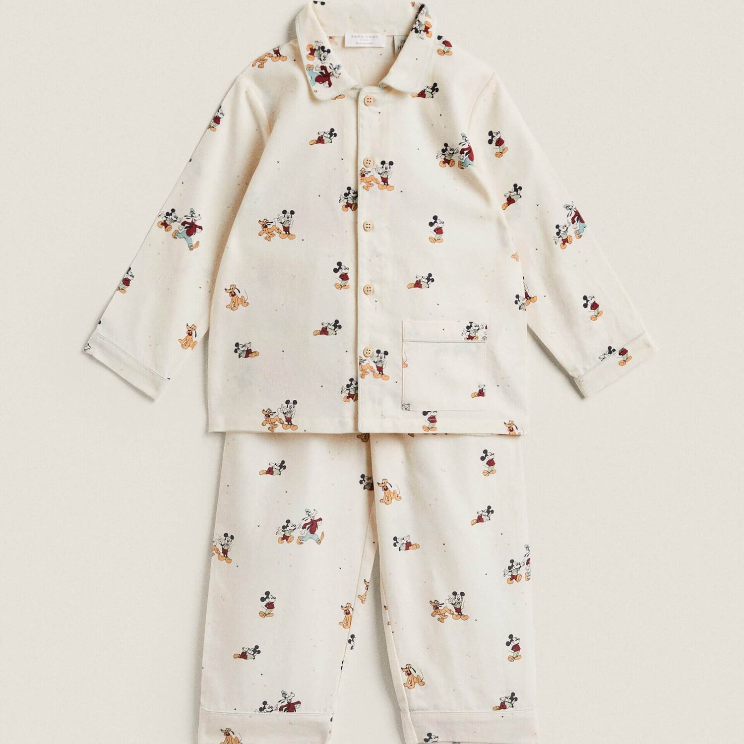 

Пижама Zara Home Mickey Mouse Flannel, бежевый