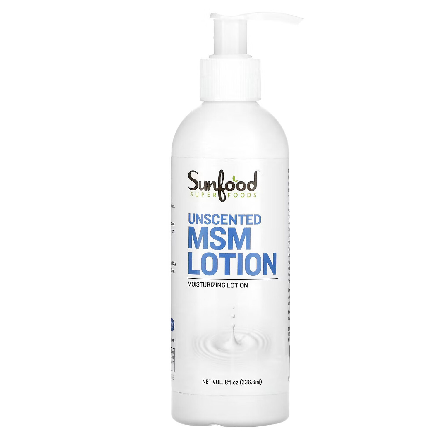 

Sunfood, лосьон с MSM, увлажняющий крем без запаха, 236,6 мл (8 жидких унций)