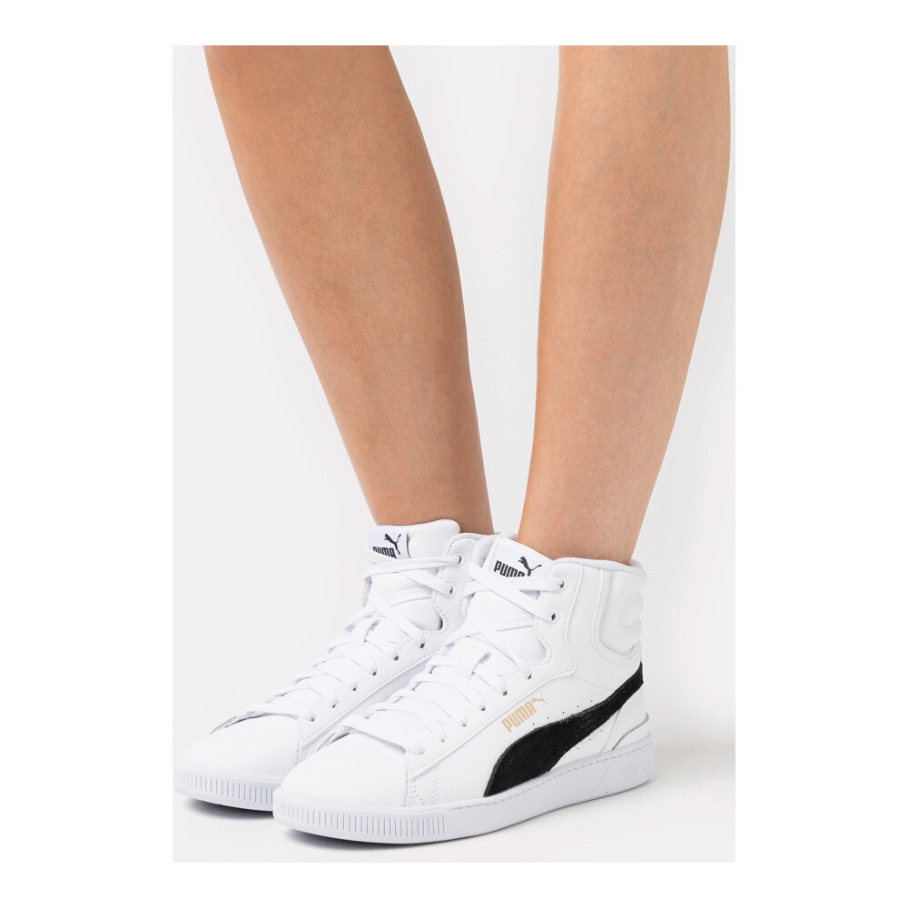

Кроссовки Puma Vikky Mid, white/black/team gold