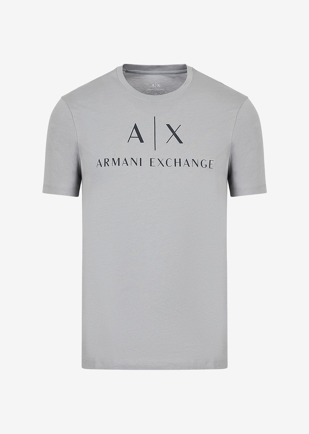 

Хлопковая футболка облегающего кроя Armani Exchange, серый