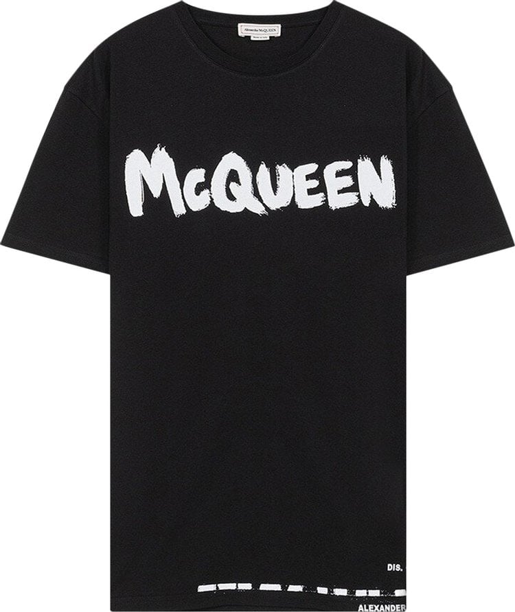 

Футболка Alexander McQueen Graffiti Logo T-Shirt 'Black', черный