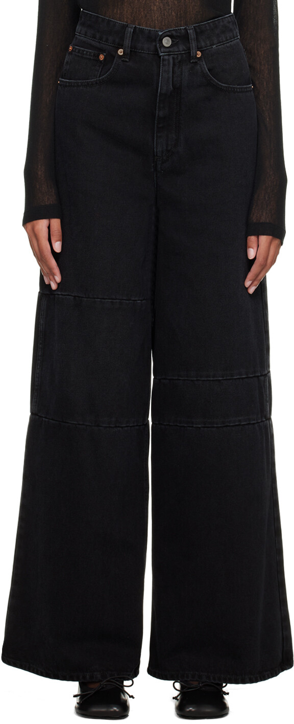 

Черные джинсы со вставками MM6 Maison Margiela