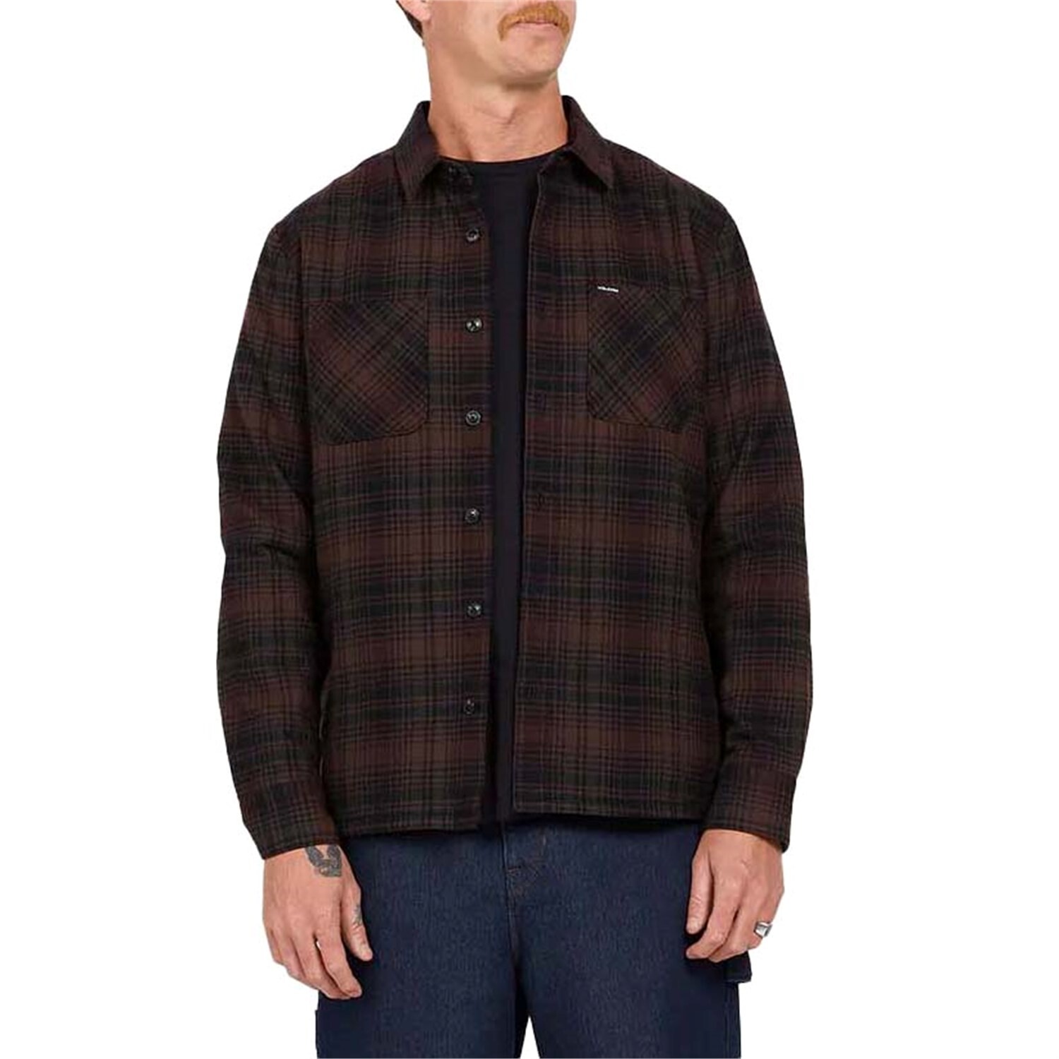 

Фланелевая куртка Volcom Overstoned с длинными рукавами, коричневый