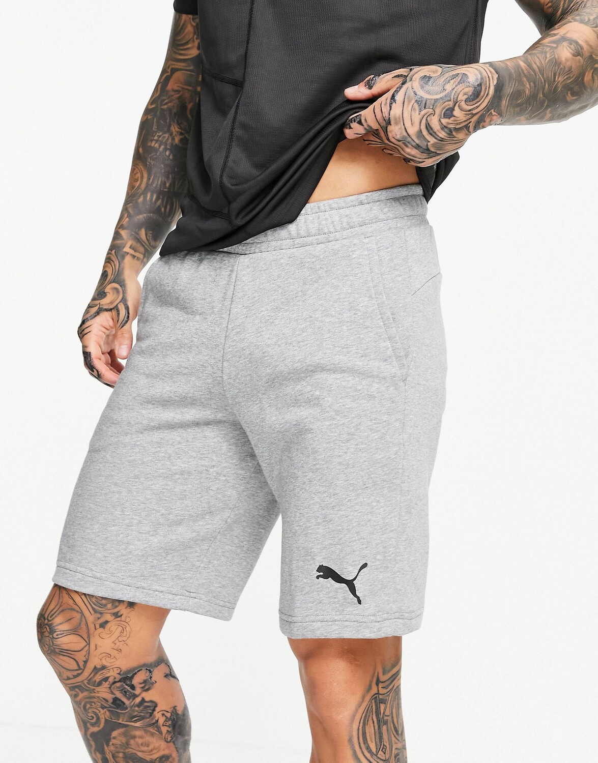 

Серые 10-дюймовые шорты с логотипом Puma Essentials