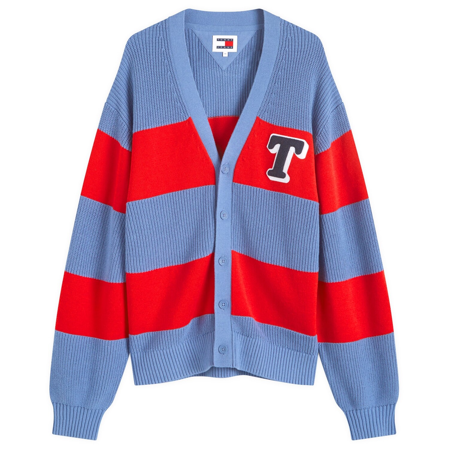 

Кардиган Tommy Jeans Single Letter Texture Stripe, синий/красный