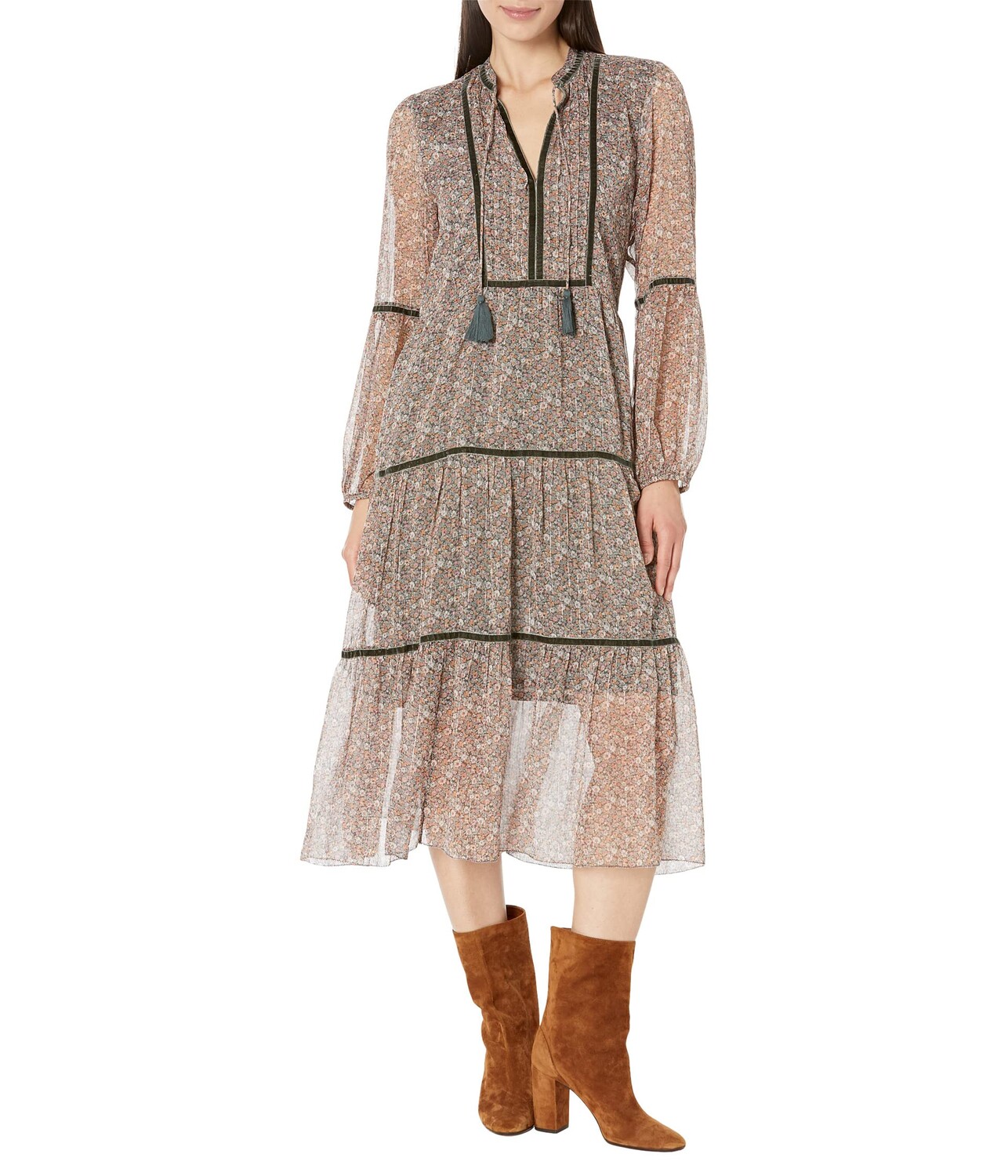 

Платье Lucky Brand, Bohemian Tiered Maxi Dress