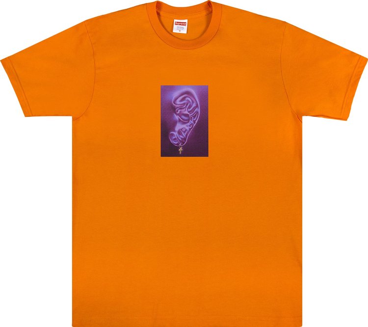 Футболка Supreme Ear Tee 'Orange', оранжевый футболка supreme payment orange оранжевый
